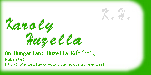 karoly huzella business card